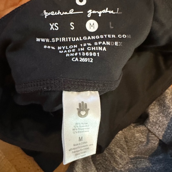 Spiritual Gangster New Warrior + Logo Power Crop Leggings. Lot of 2. Medium - Picture 3 of 6
